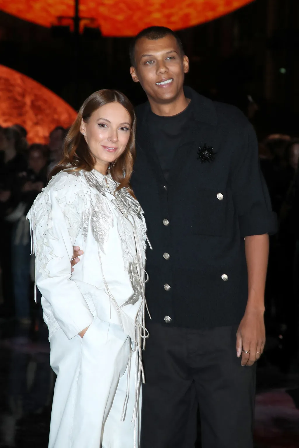 Coralie Barbier et Stromae - Célébrités au Défilé Chanel, Collections Prêt-à-porter Printemps / Eté 2026, dans le cadre de la Fashion Week de Paris. Au Grand Palais à Paris, France, le 06 Octobre 2025. © Bertrand Rindoff / Bestimage Celebrities at the Cha
