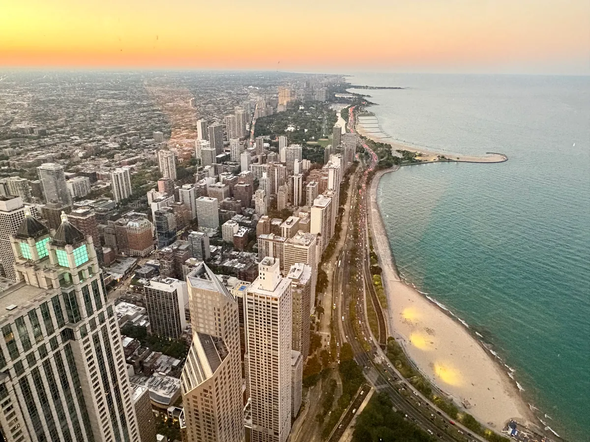 Chicago látképe felülnézetből