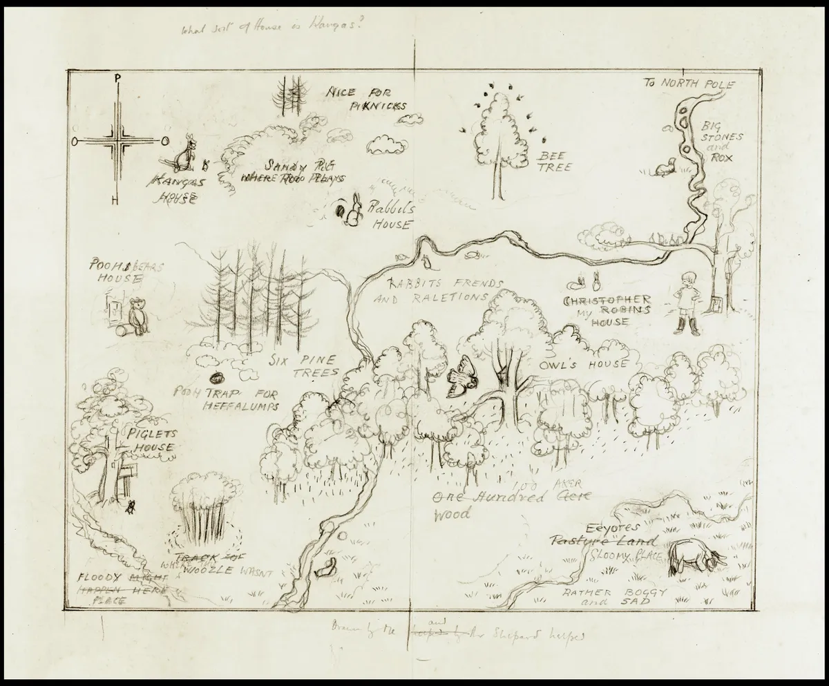 A Százholdas Pagony térképe (Fotó: Sothebys/BNPS)