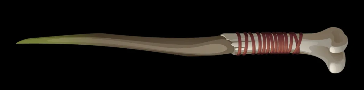 Csontmarkolatú varázspálca