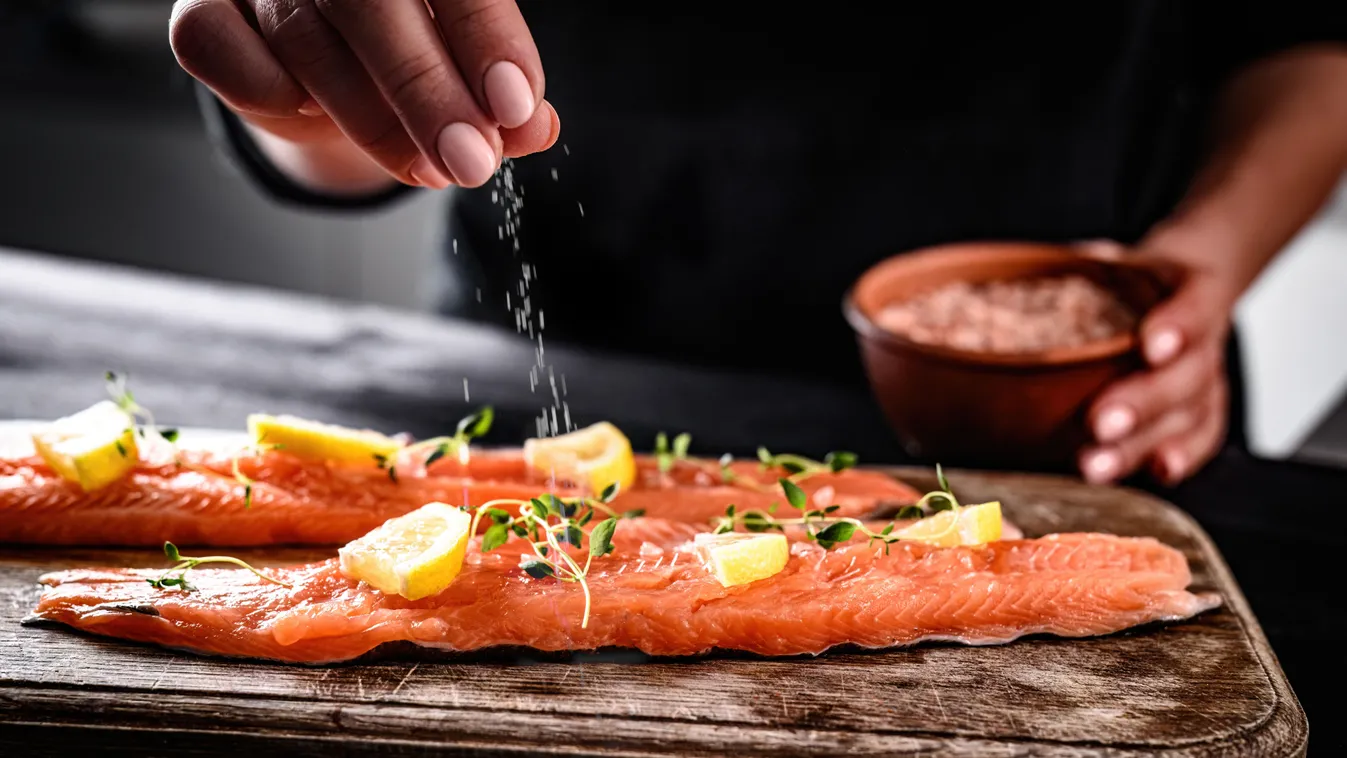 Jó koleszterint tartalmazó lazac fűszerezése
