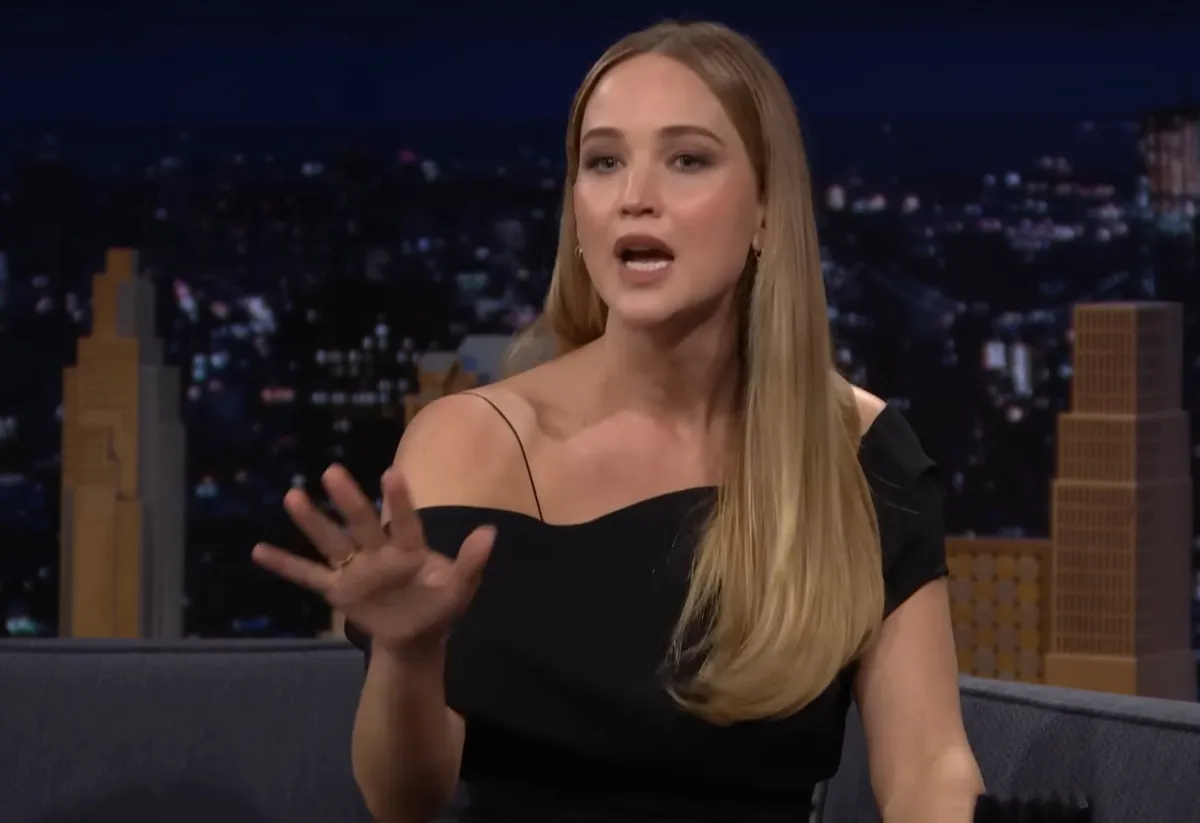 Jennifer Lawrence, invitée de l'émission "The Tonight Show with Jimmy Fallon"