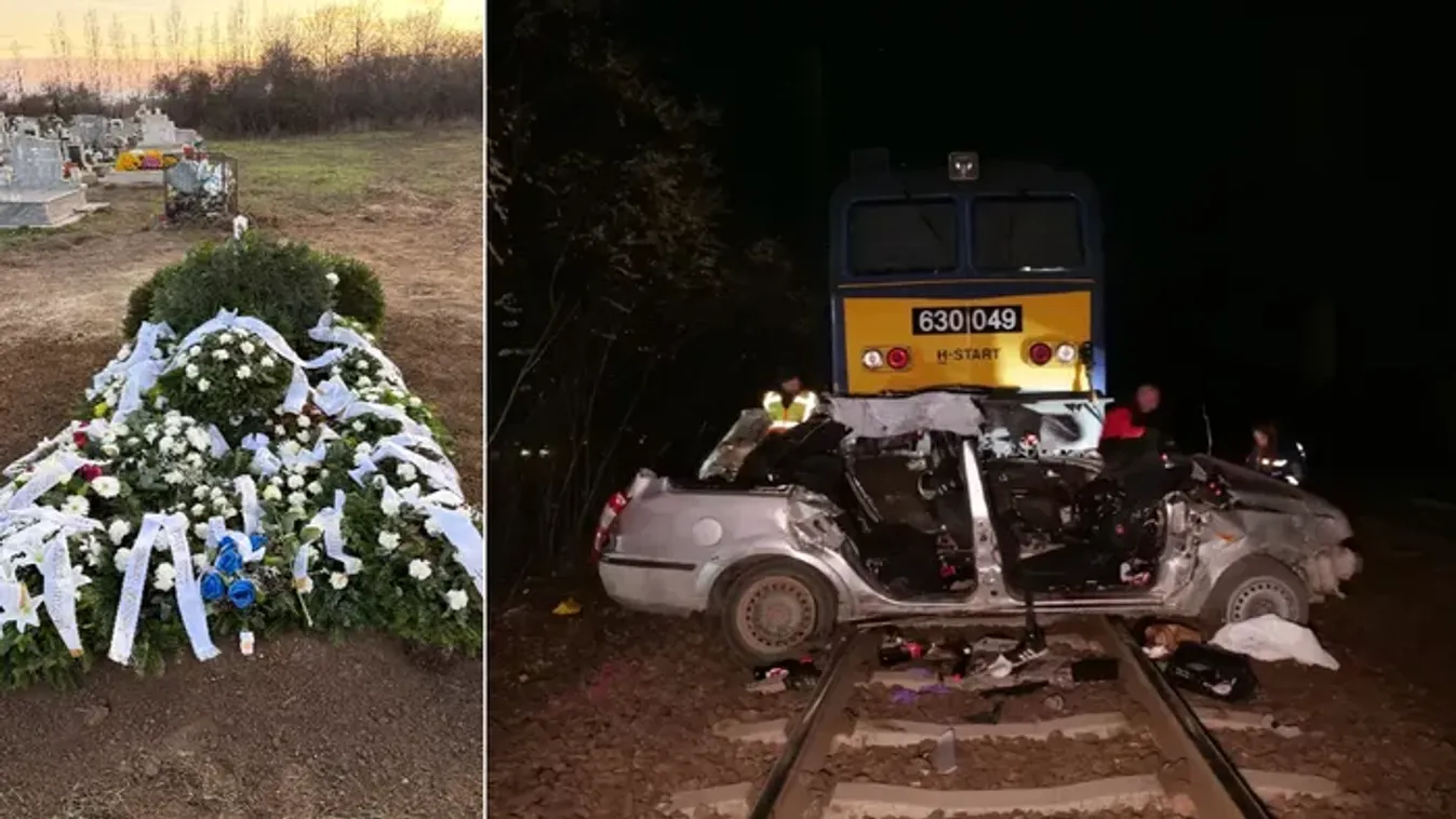 Szentmártonkátai vonatbaleset: a sofőr terhes özvegye érkezett először a 15 éves Robika temetésére