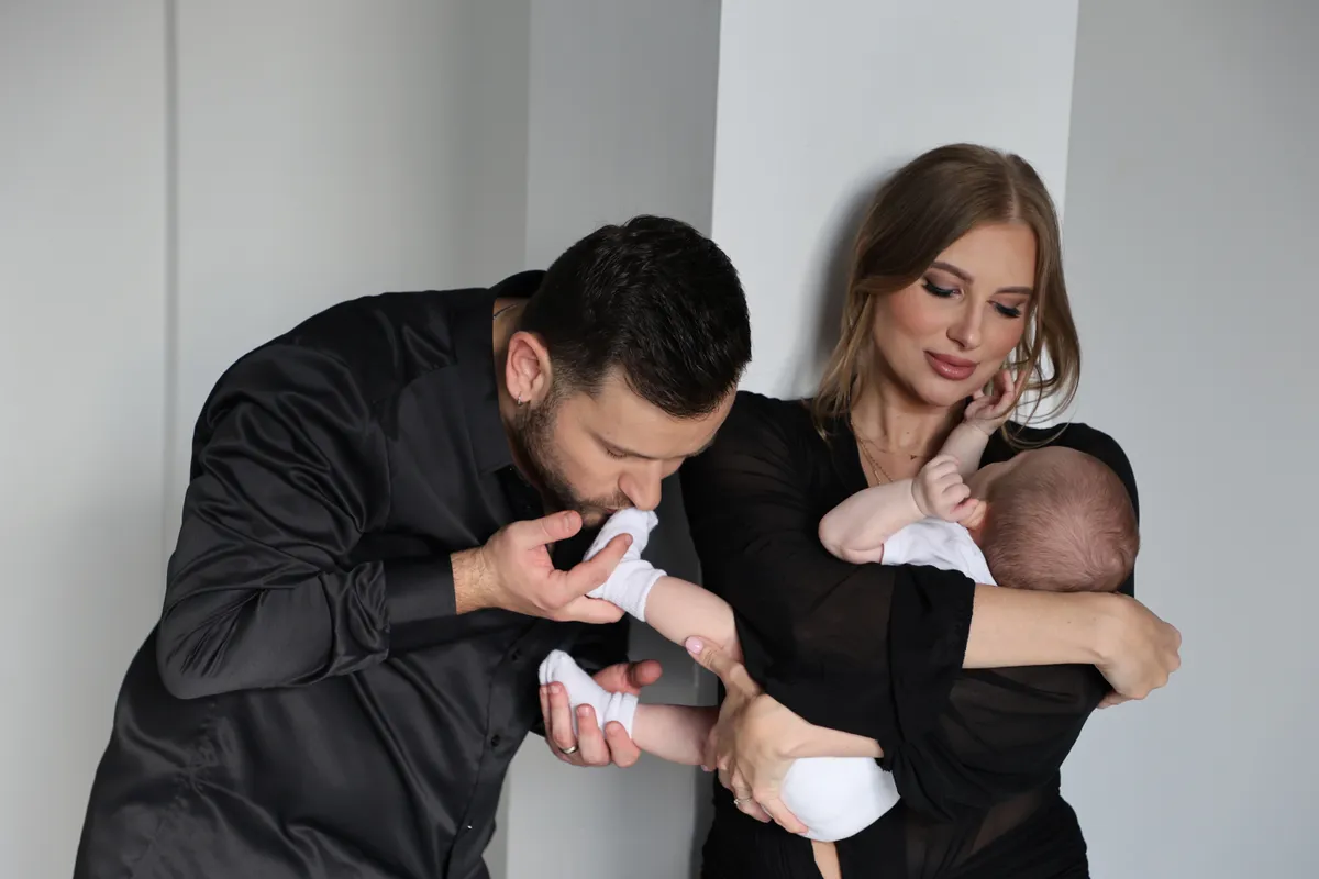 Szabó Ádám és Szabó Jennifer kisfia, Ádin fél éves múlt karácsonykor.