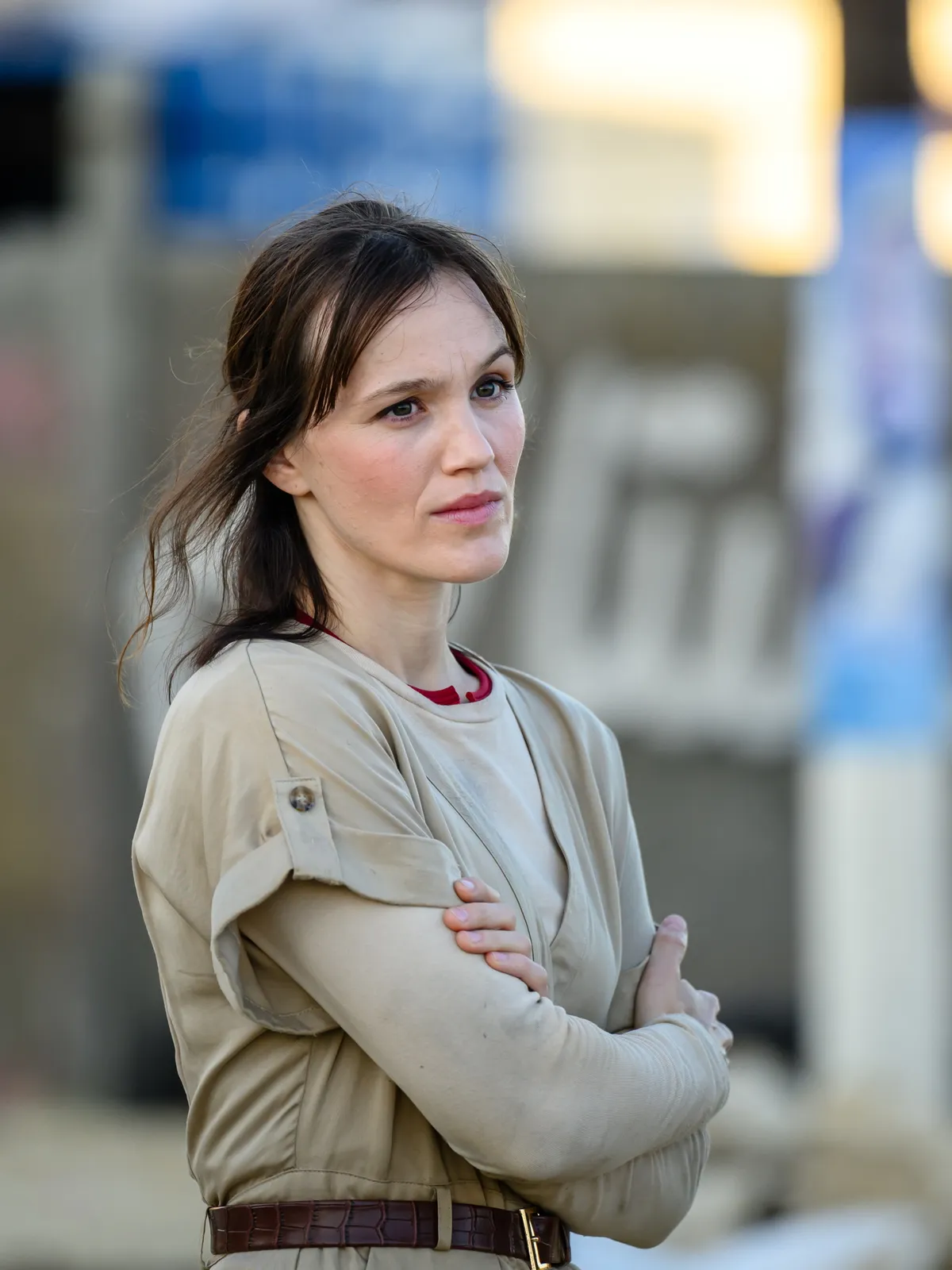 MÉSZÁROS Blanka a Sárkányok Kabul felett forgatásán.