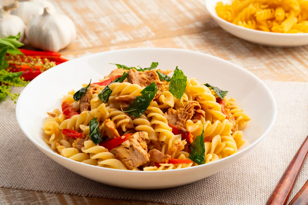 Villámgyors diétás ebéd tonhalas tészta