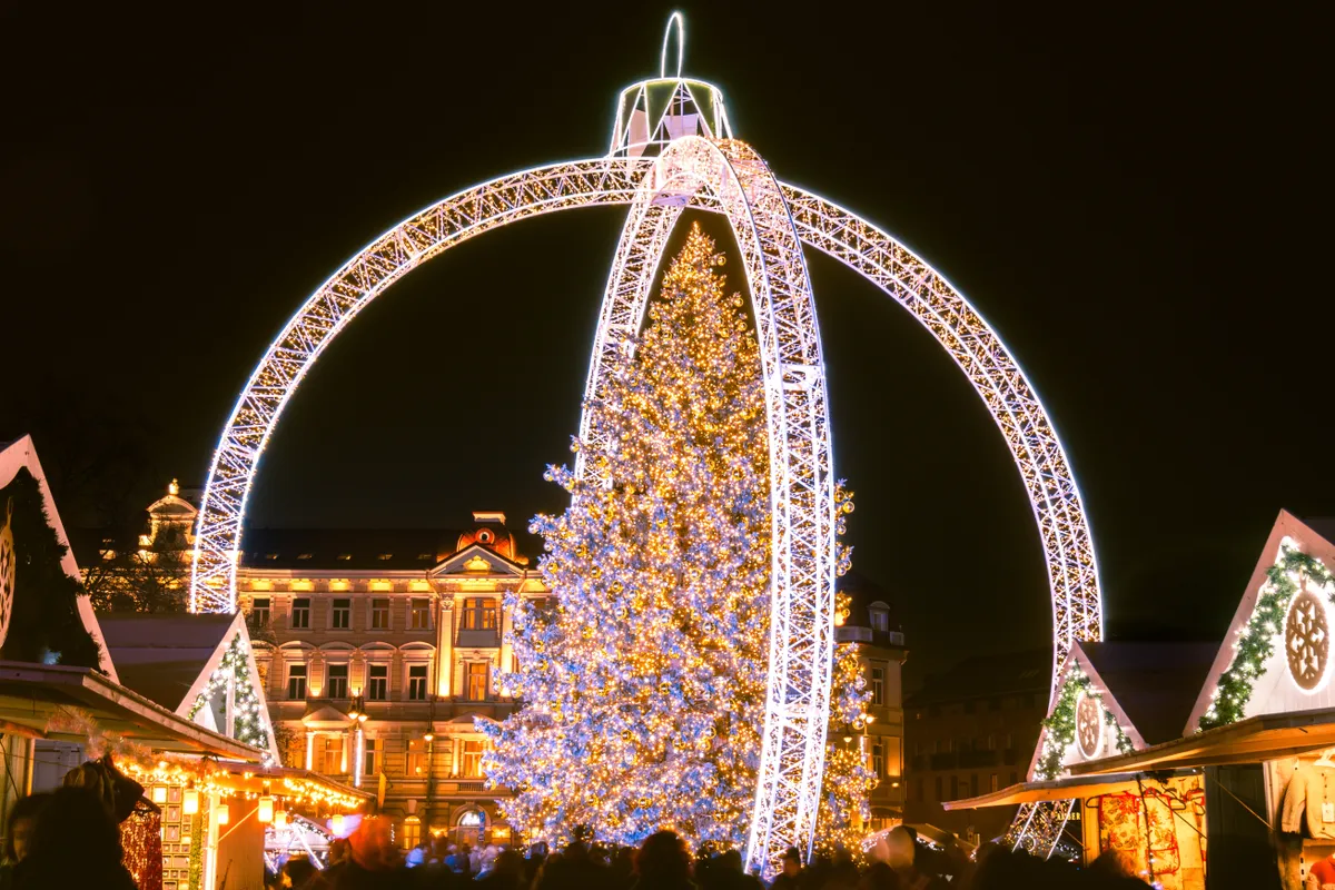 A vilniusi karácsonyfa is igazán mutatós