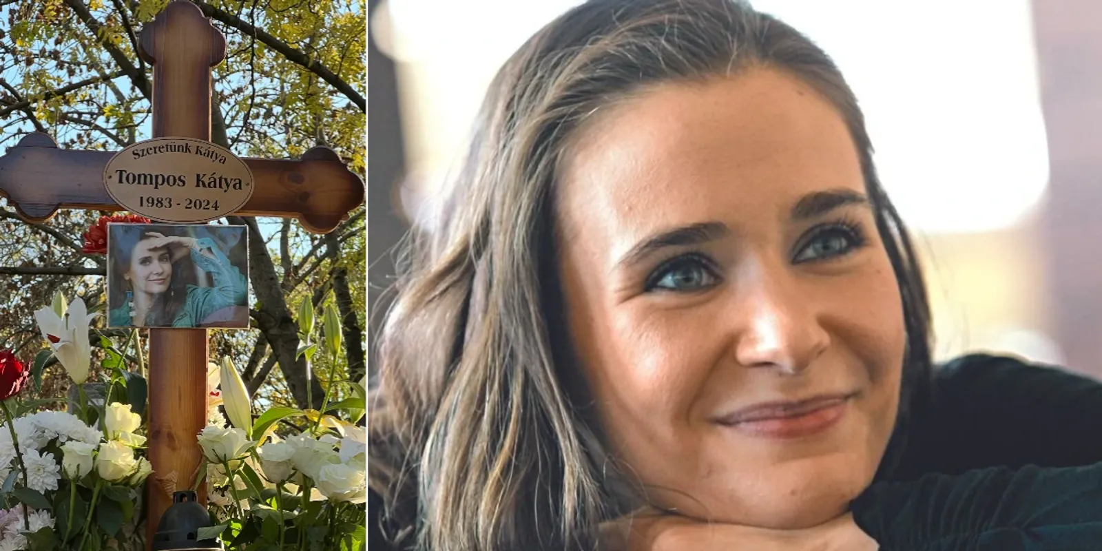 Így néz ki halottak napján Tompos Kátya sírja – fotó