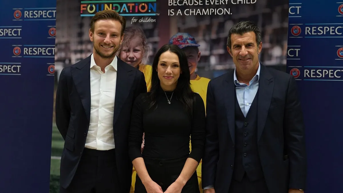 Ivan Rakitic (bal szélső), Csányi Gabriella és Luís Figo is csatlakozott az UEFA kuratóriumához