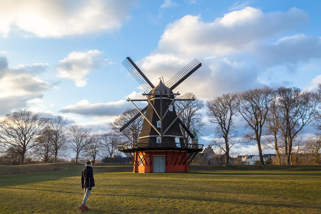 A Kastellet szélmalma, amely 1847-ben, a délnyugati Királybástyán épült.