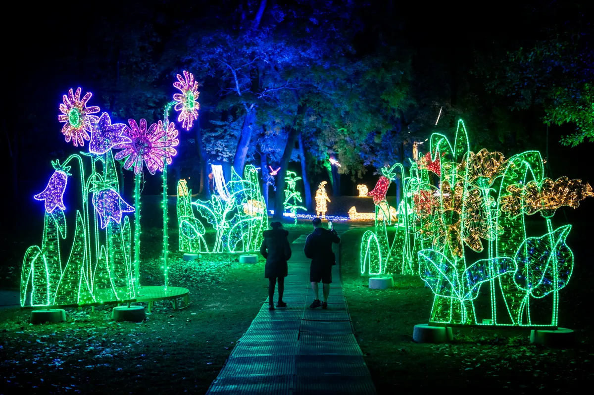 a margitszigeti Lumina Park az egyik legkedveltebb hazai fénypark