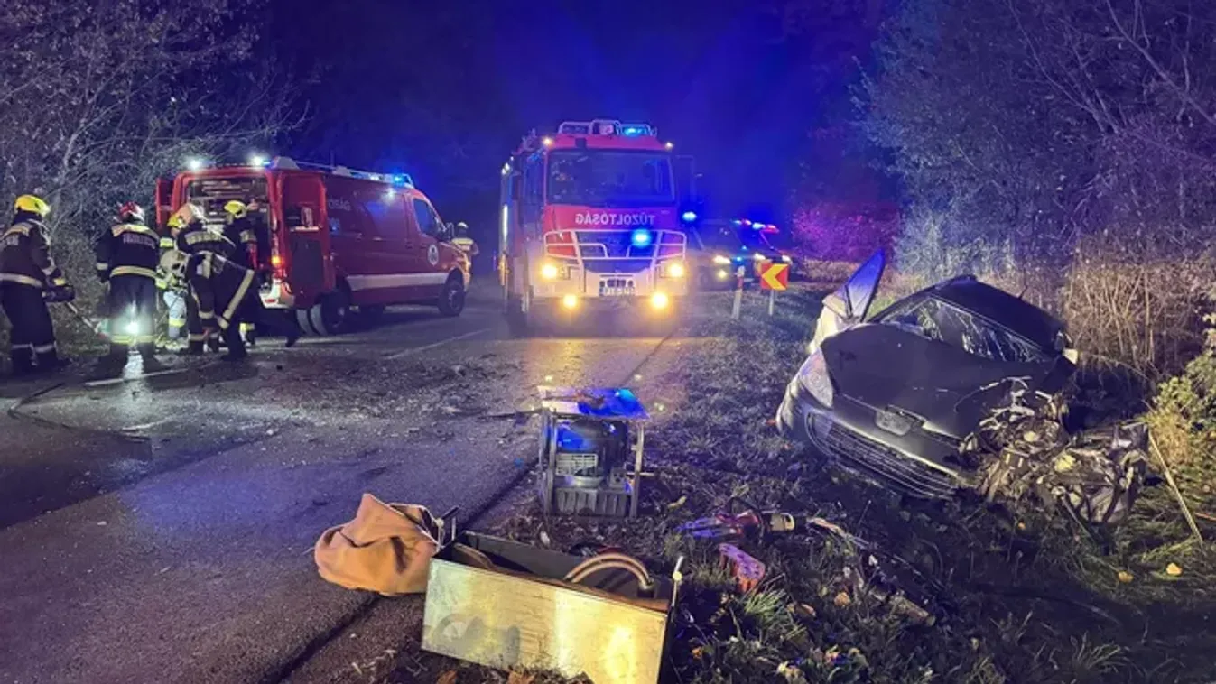 Súlyos baleset: frontálisan ütközött két autó, megsérült egy gyermek is Szőlősgyöröknél