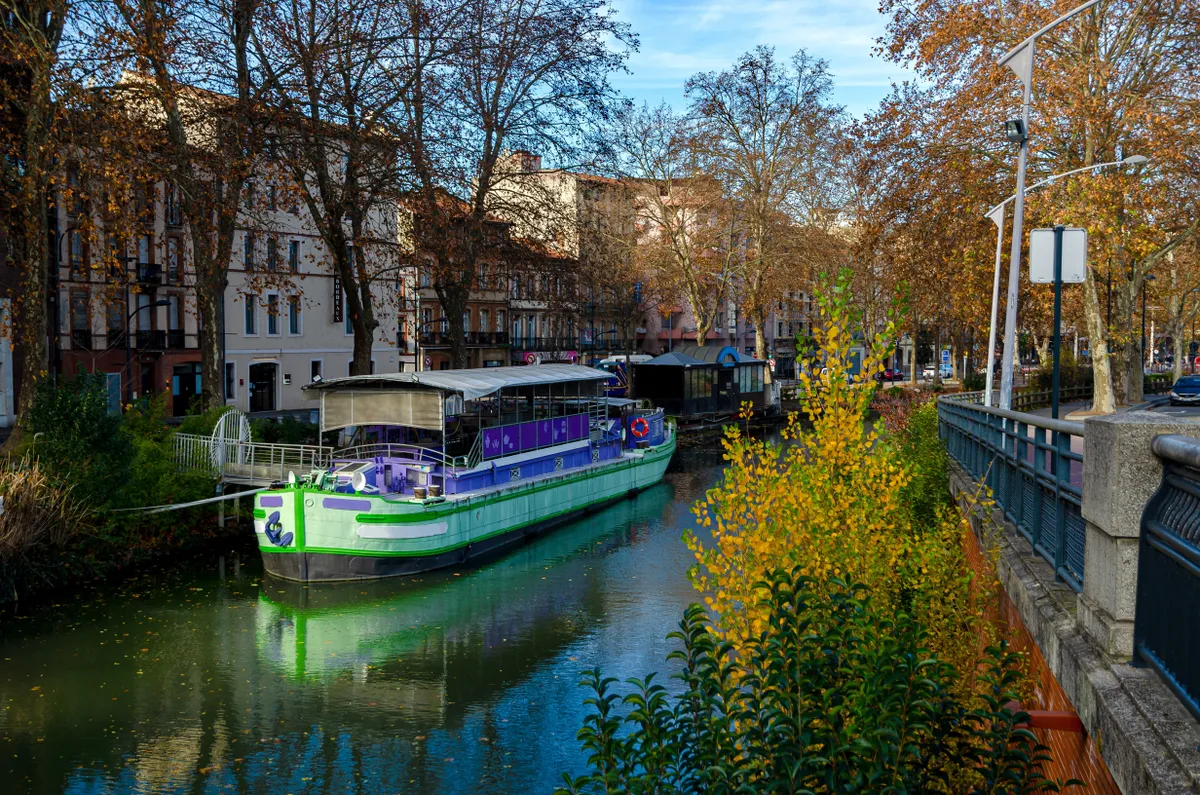 A Canal du Midi hajózó csatorna Toulouse-nál