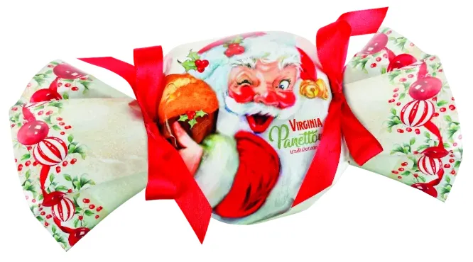Ünnepi finomságok: virginia panettone cukorka csomagolás 