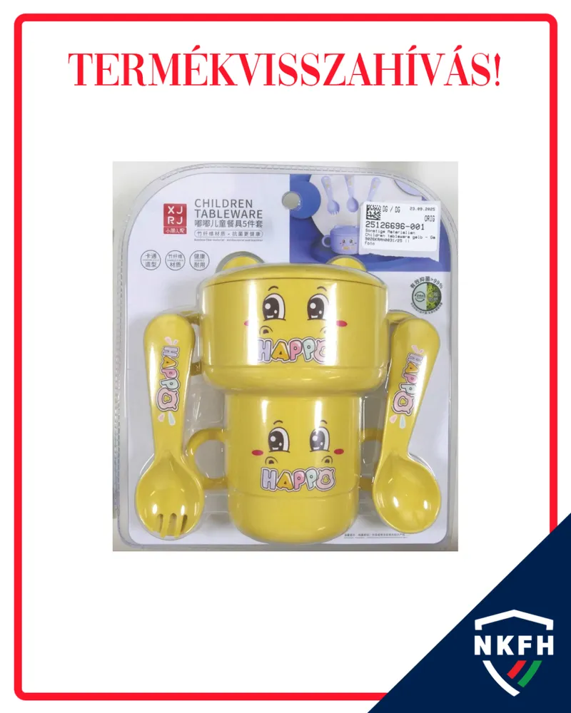 Gyermekétkészletre adtak ki termékvisszahívást.