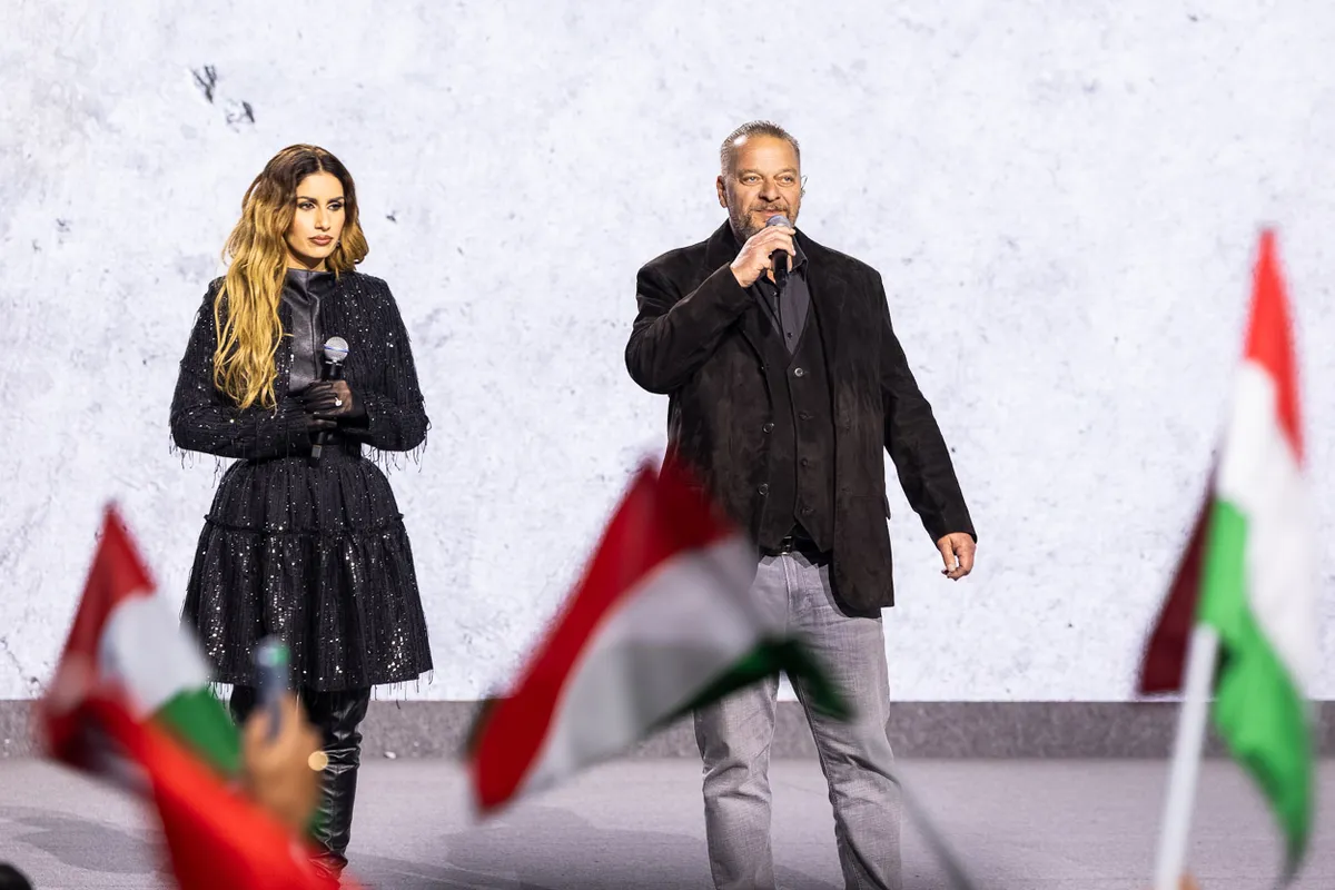 Háborúellenes Gyűlés, Nyíregyháza, 2025. 11. 29.Radics Gigi Nyerges Attila