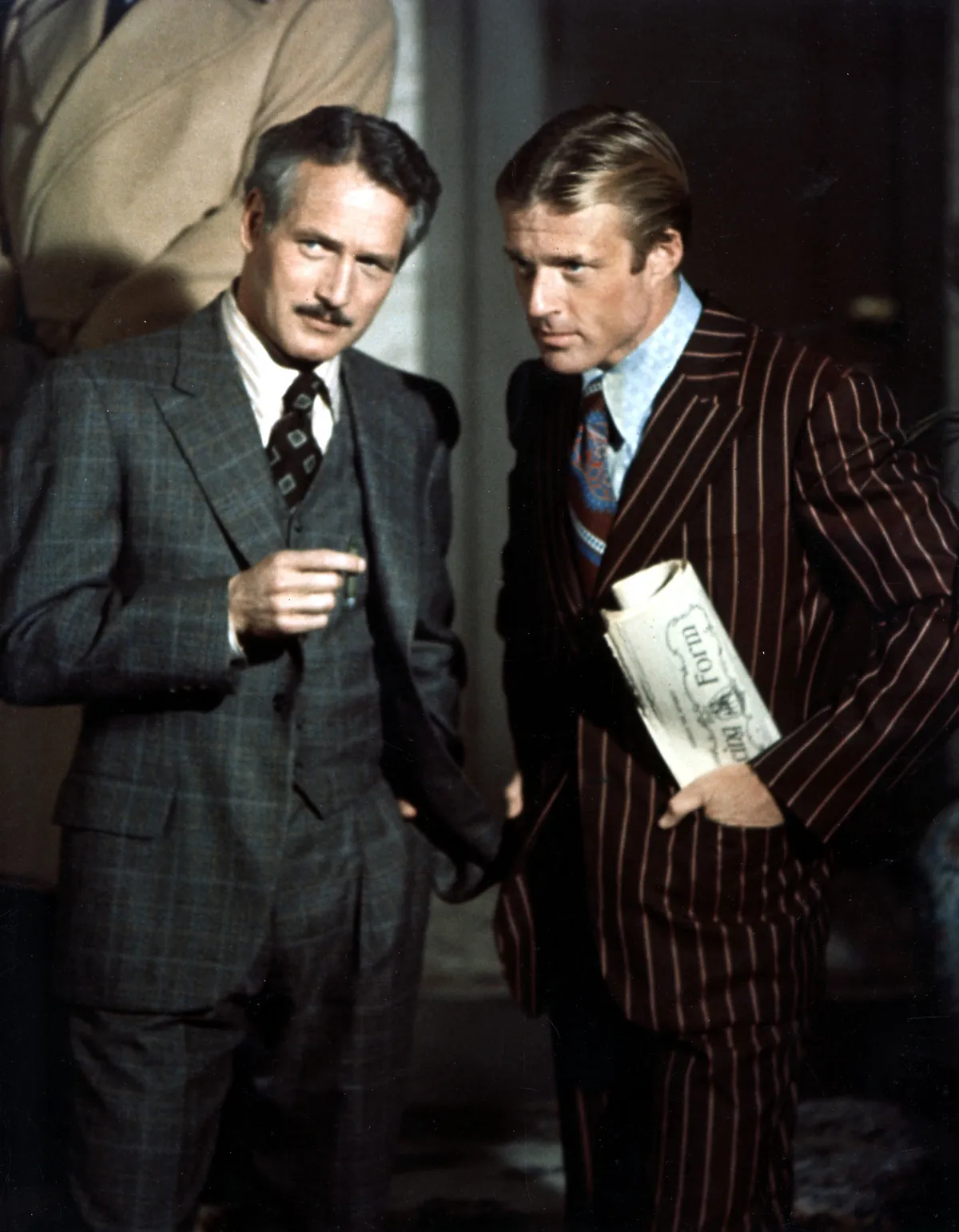 Paul Newman és Robert Redford A nagy balhé egy jelenetében.