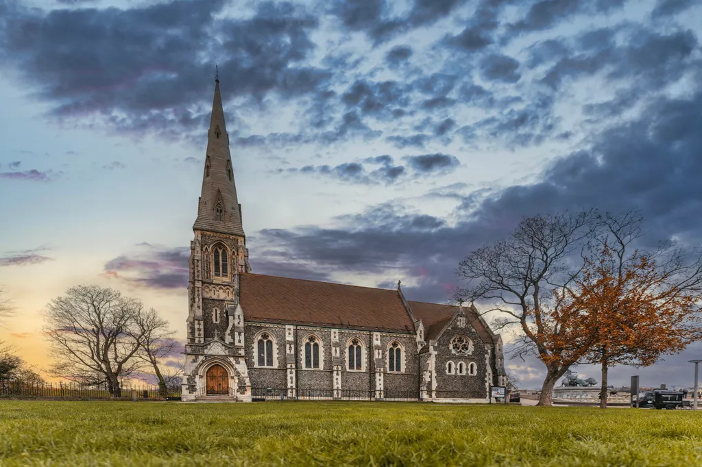 A Kastellet csillagerőd barokk stílusú temploma, a Kastelskirken 1703-04-ben épült.