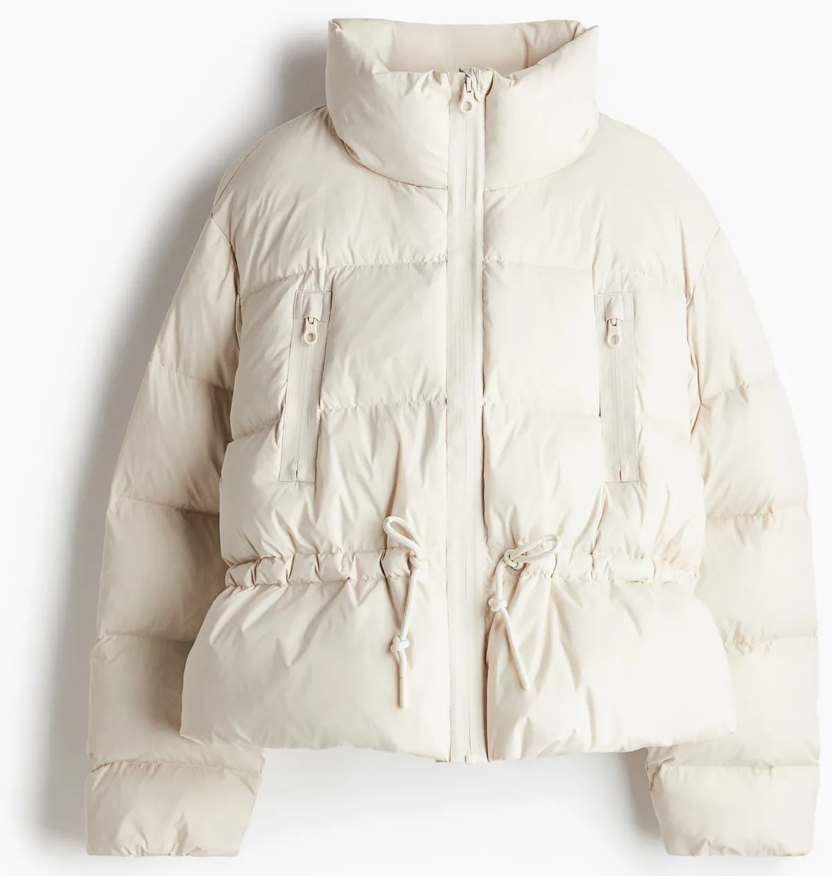 Fehér tollkabát H&M