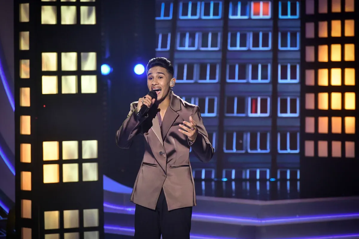 Ádám Attila a Megasztár színpadán.