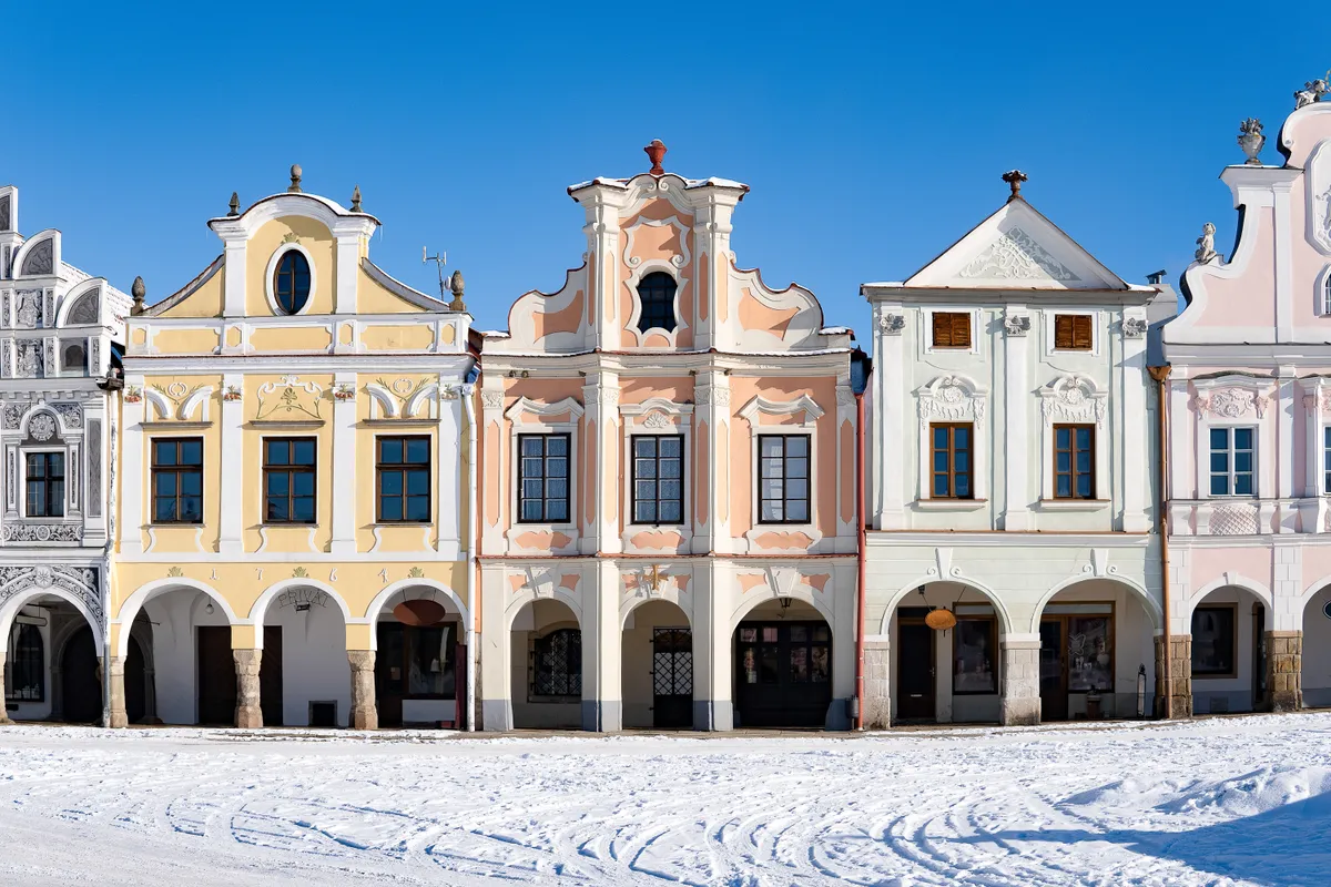 Telč főtere, Csehország
