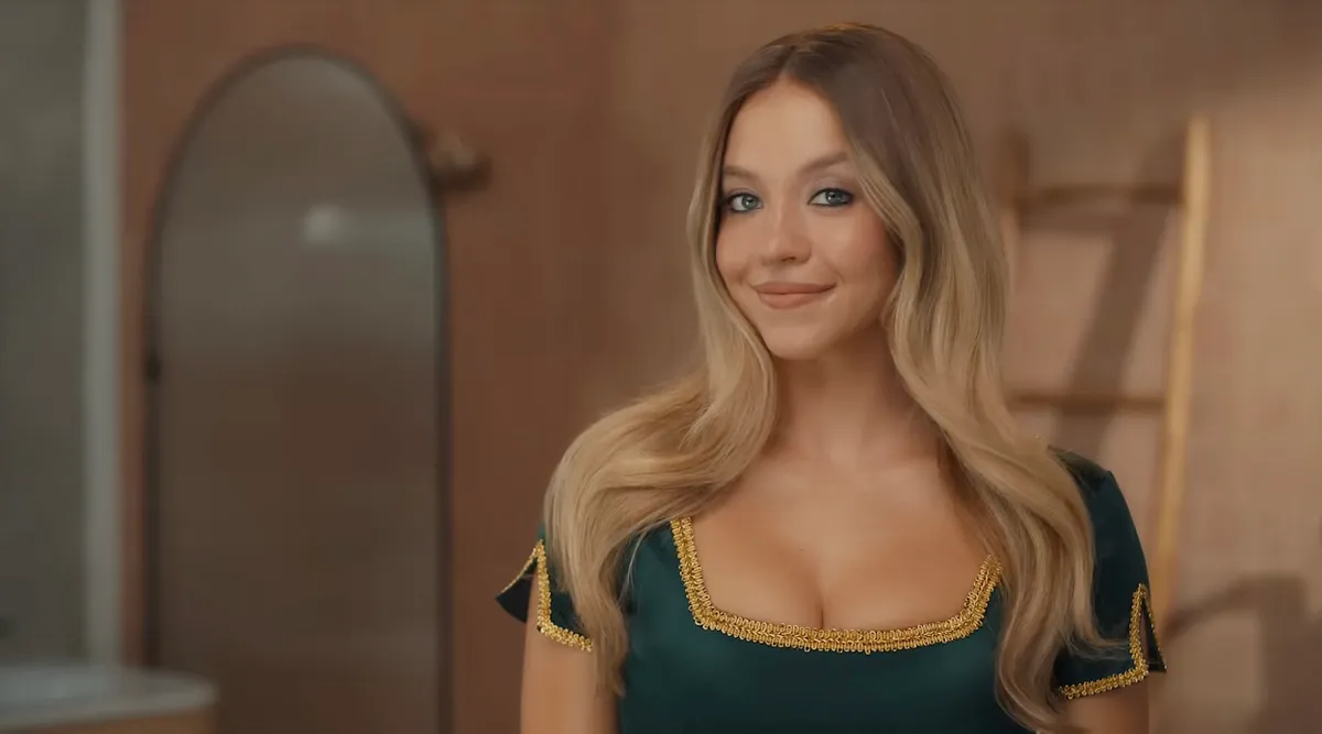 Sydney Sweeney dans une publicité pour le gel douche pour hommes, Dr Squatch