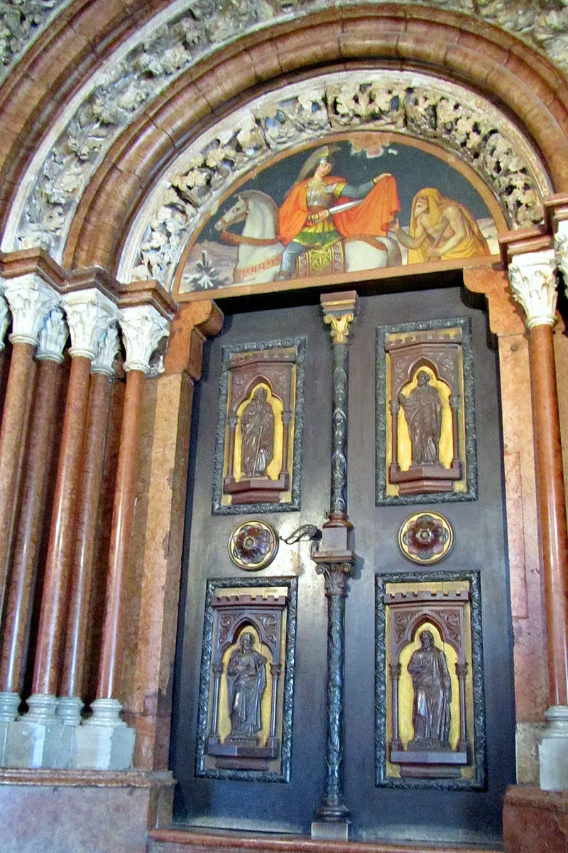 A Pannonhalmi Bencés Főapátságban látható Szent Márton-ábrázolás