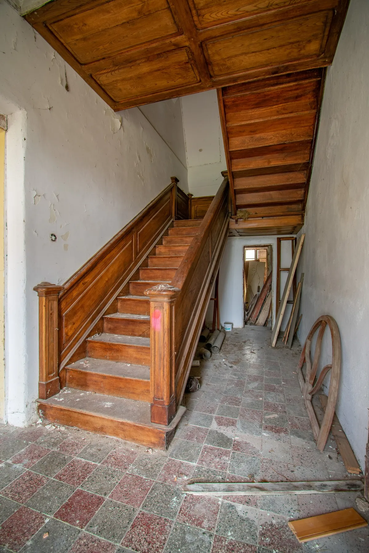 Lépcsőforduló a felvidéki kastélyban.