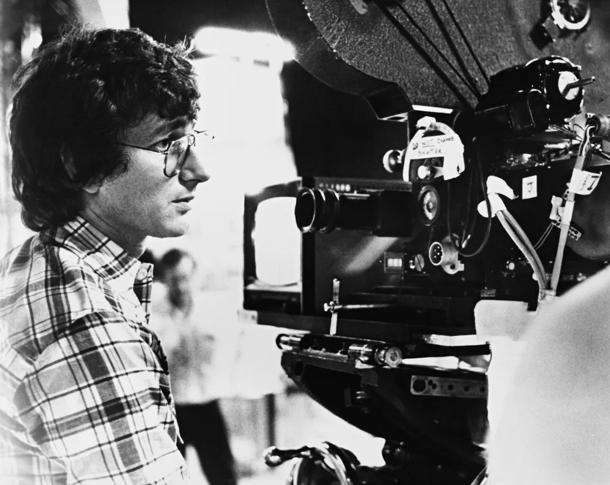 STEVEN SPIELBERG 1977-ben a Harmadik típusú találkozások forgatása közben.