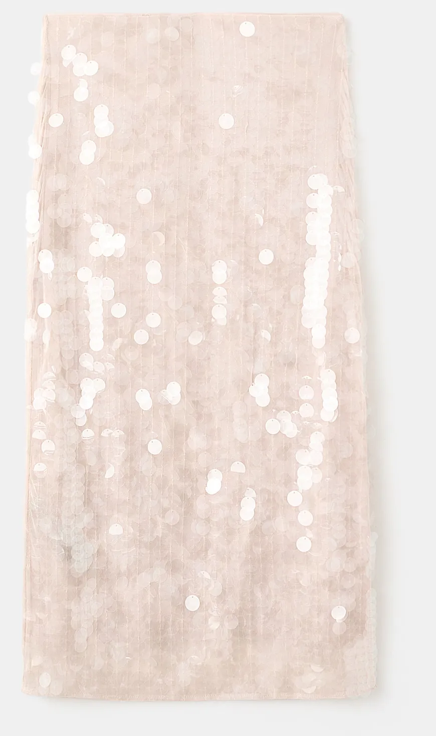 Női divat 50 felett: flitteres midiszoknya.