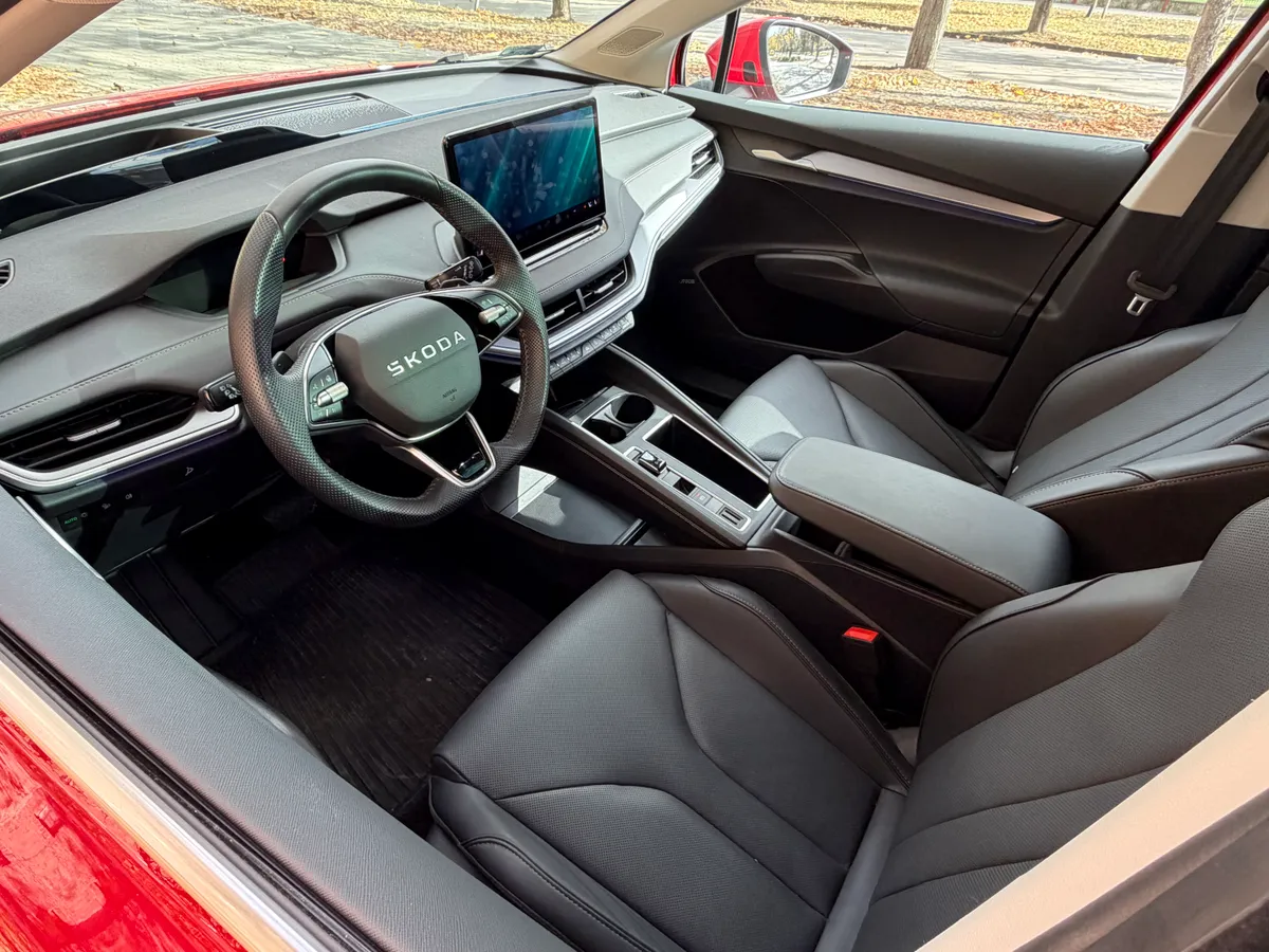 Škoda Enyaq iV teszt modell belülről.