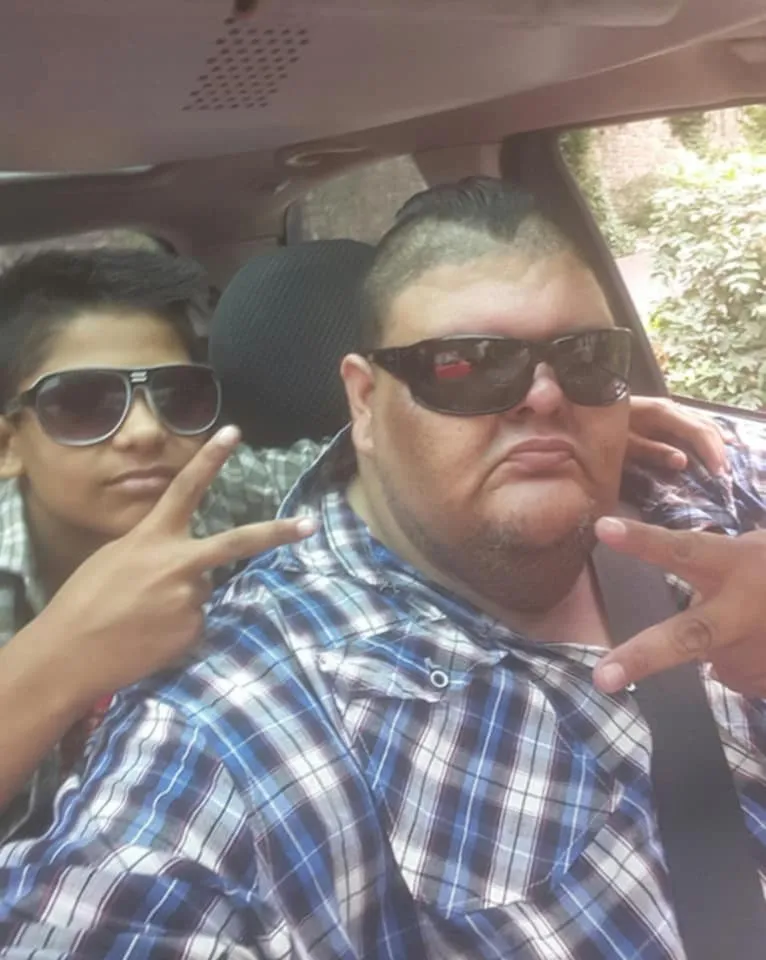 Krisztián a fiával 