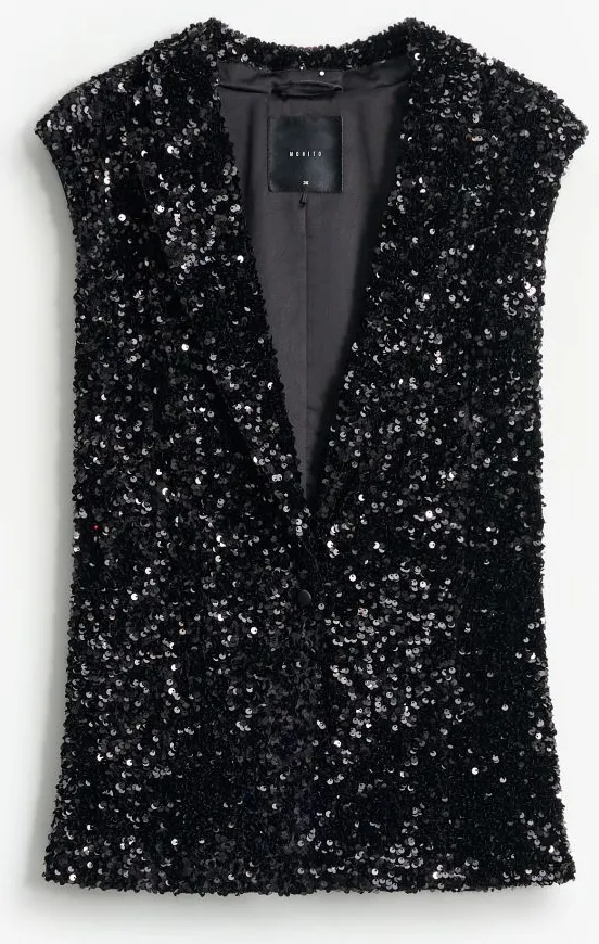 Karácsonyi divat: flitteres mellény.