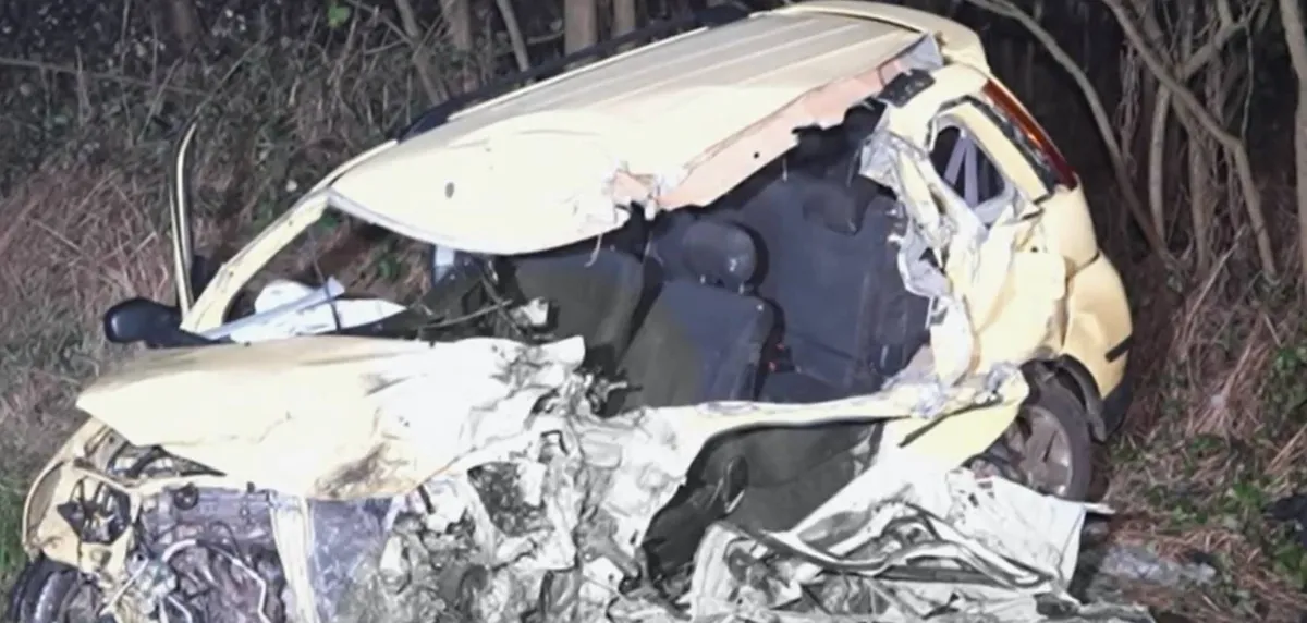 A sportoló autója a felismerhetetlenségig összeroncsolódott a szőcei baleset során