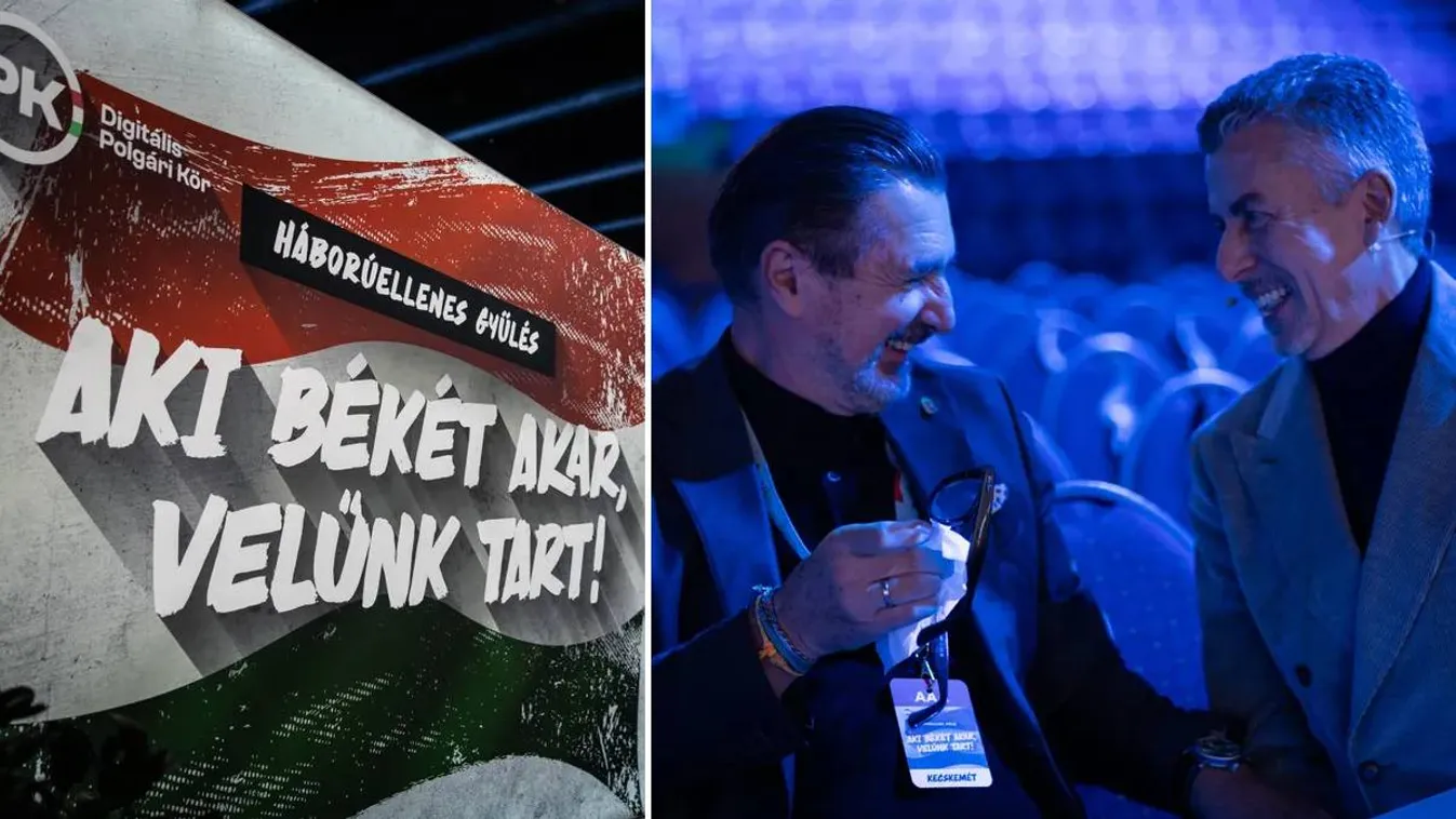 Háborúellenes Gyűlés: Fotó a kulisszák mögül - Nem hiszed el, kivel beszélget Rákay Philip!