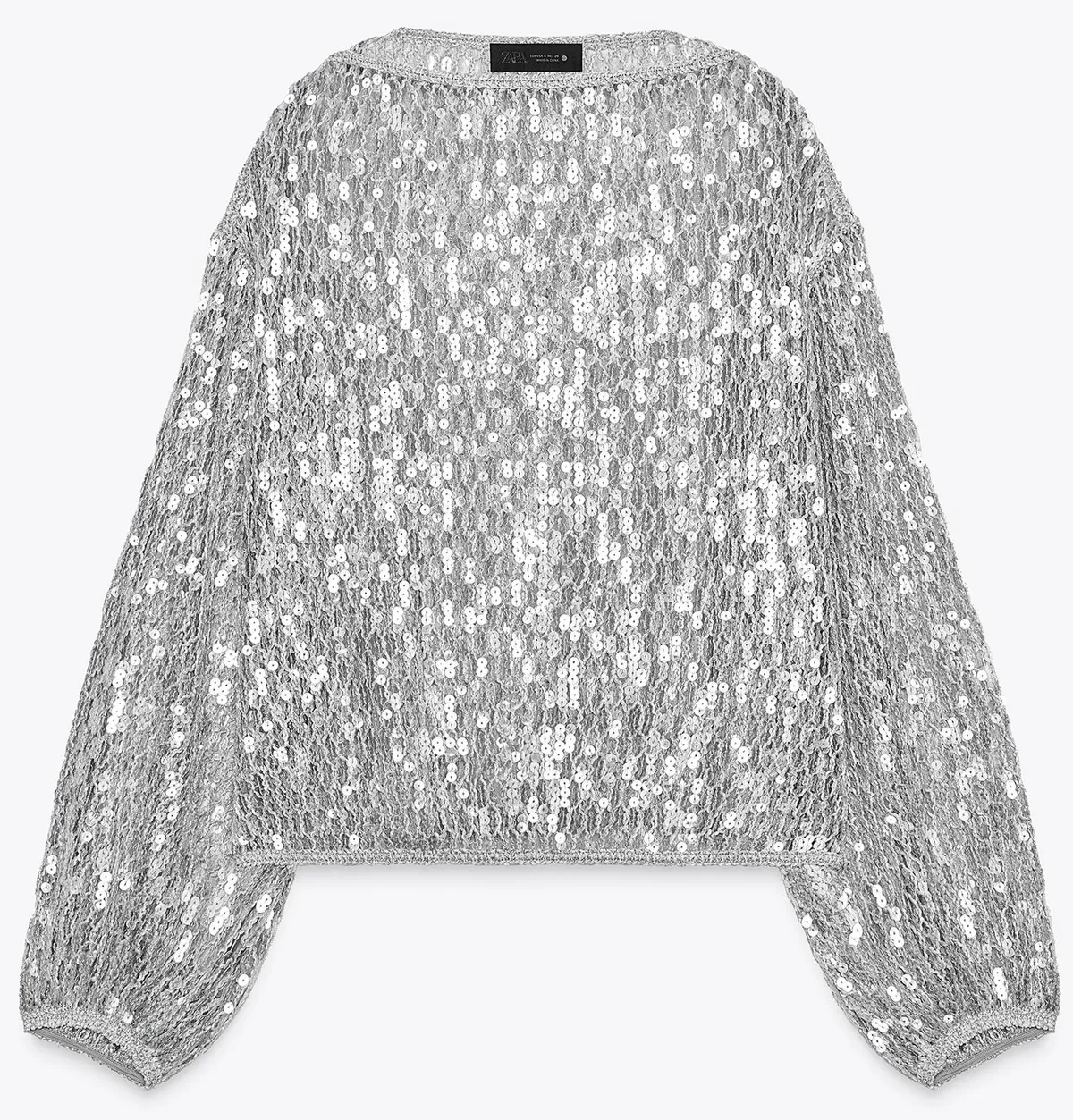 Karácsonyi divat: hálós ezüst felső.