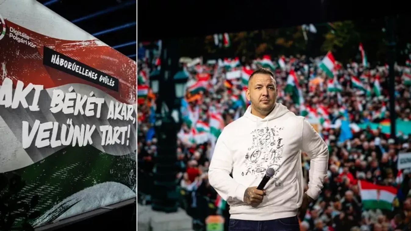 Megszólalt az Orbán-firkás pulcsi kapcsán Curtis - ebben jelent meg a Háborúellenes Gyűlésen