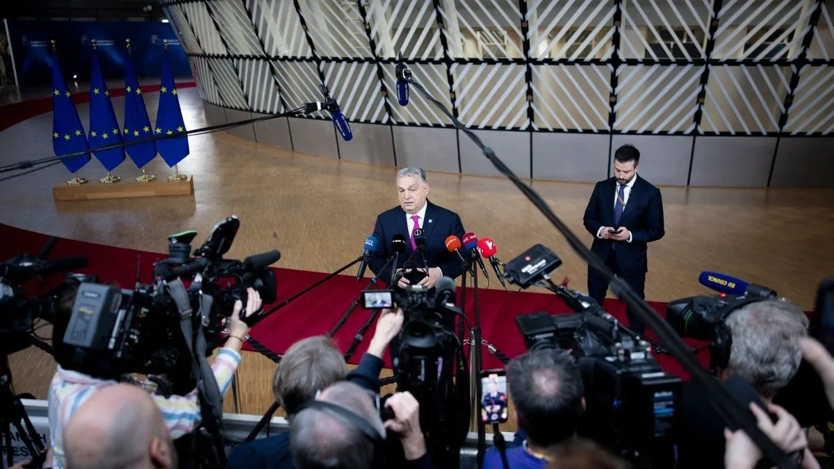 Orbán Viktor Brüsszelben, 2025 december, MTI