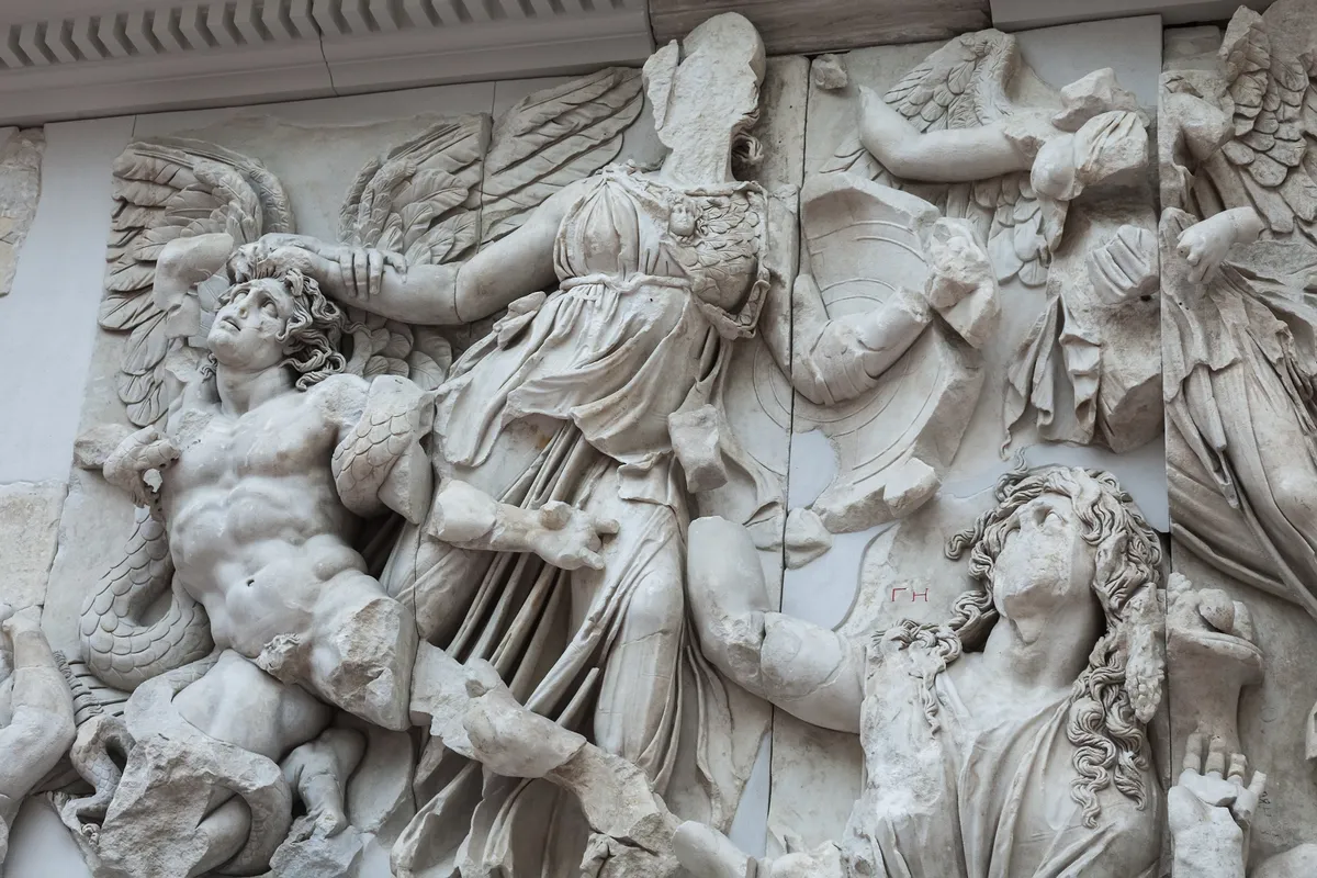 A Pergamon-oltár frízének egy részlete.