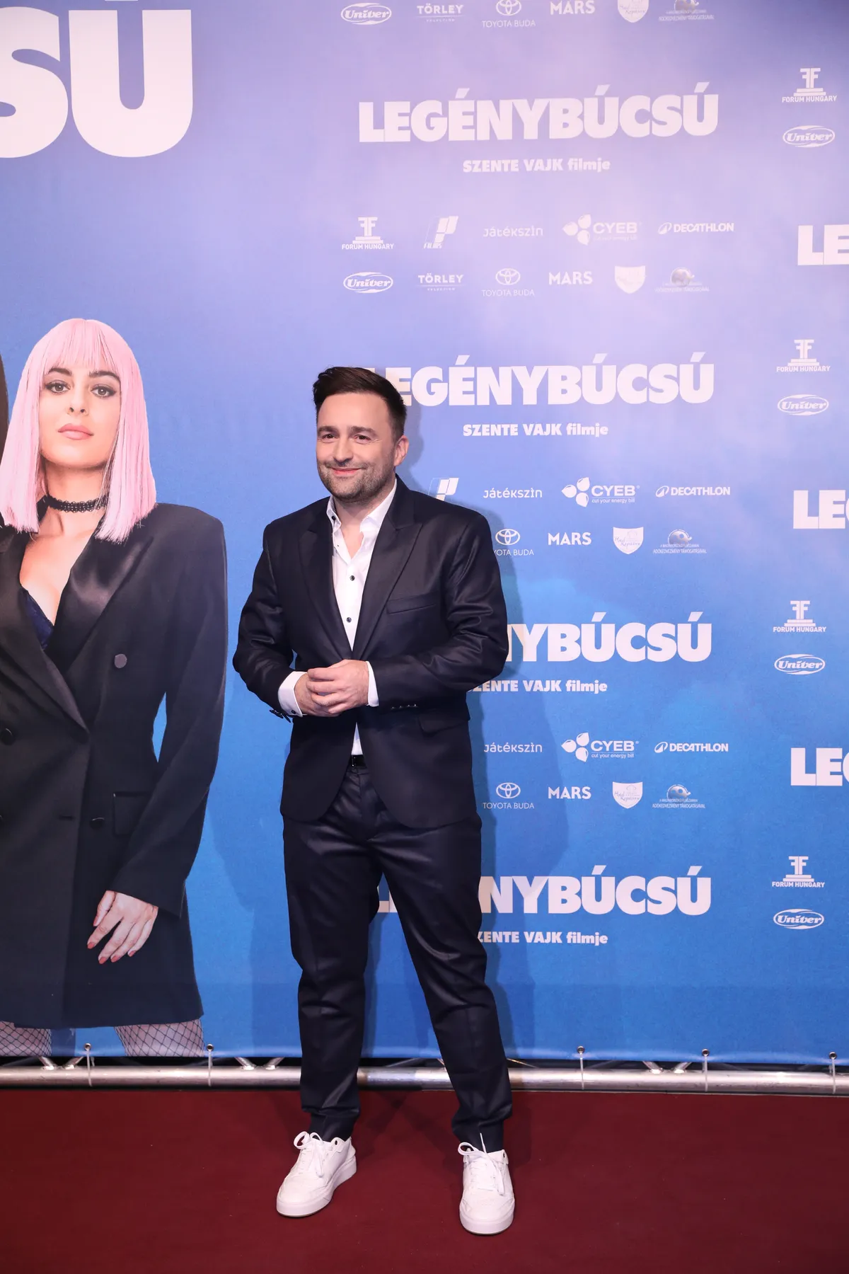 Legénybúcsú c. film díszbemutatója - a film szereplői és alkotói Szente Vajk