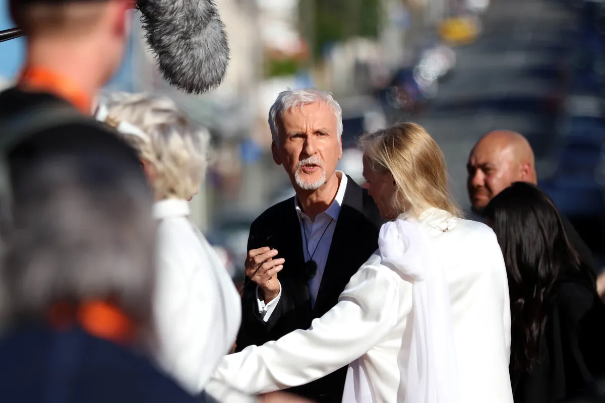 James Cameron az Avatar: Tűz és hamu premierjén