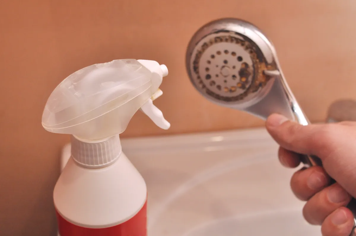 Első lépésként tisztítsd meg a zuhanyfejet a vízkőtől.