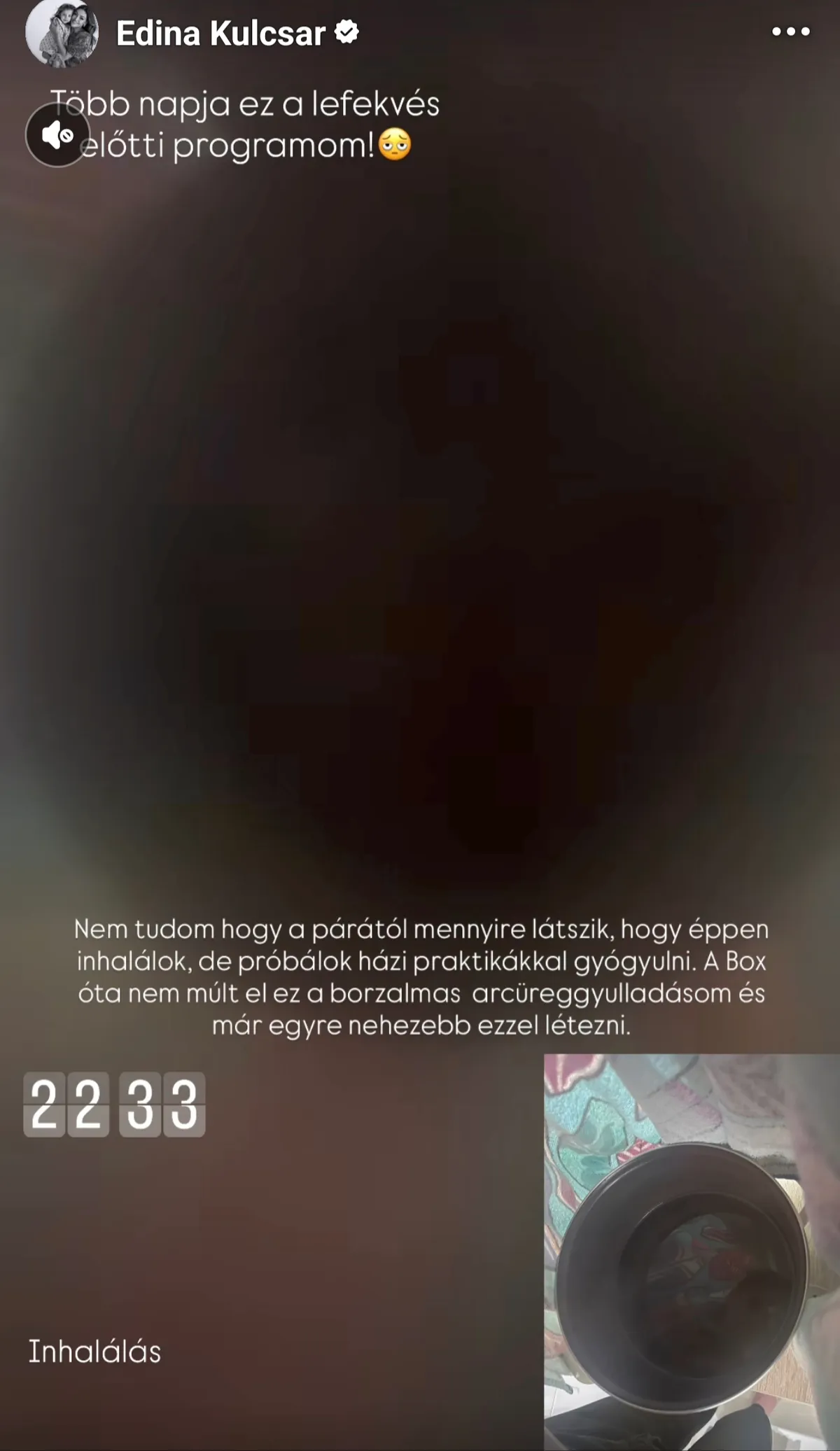 Kulcsár Edina beteg.