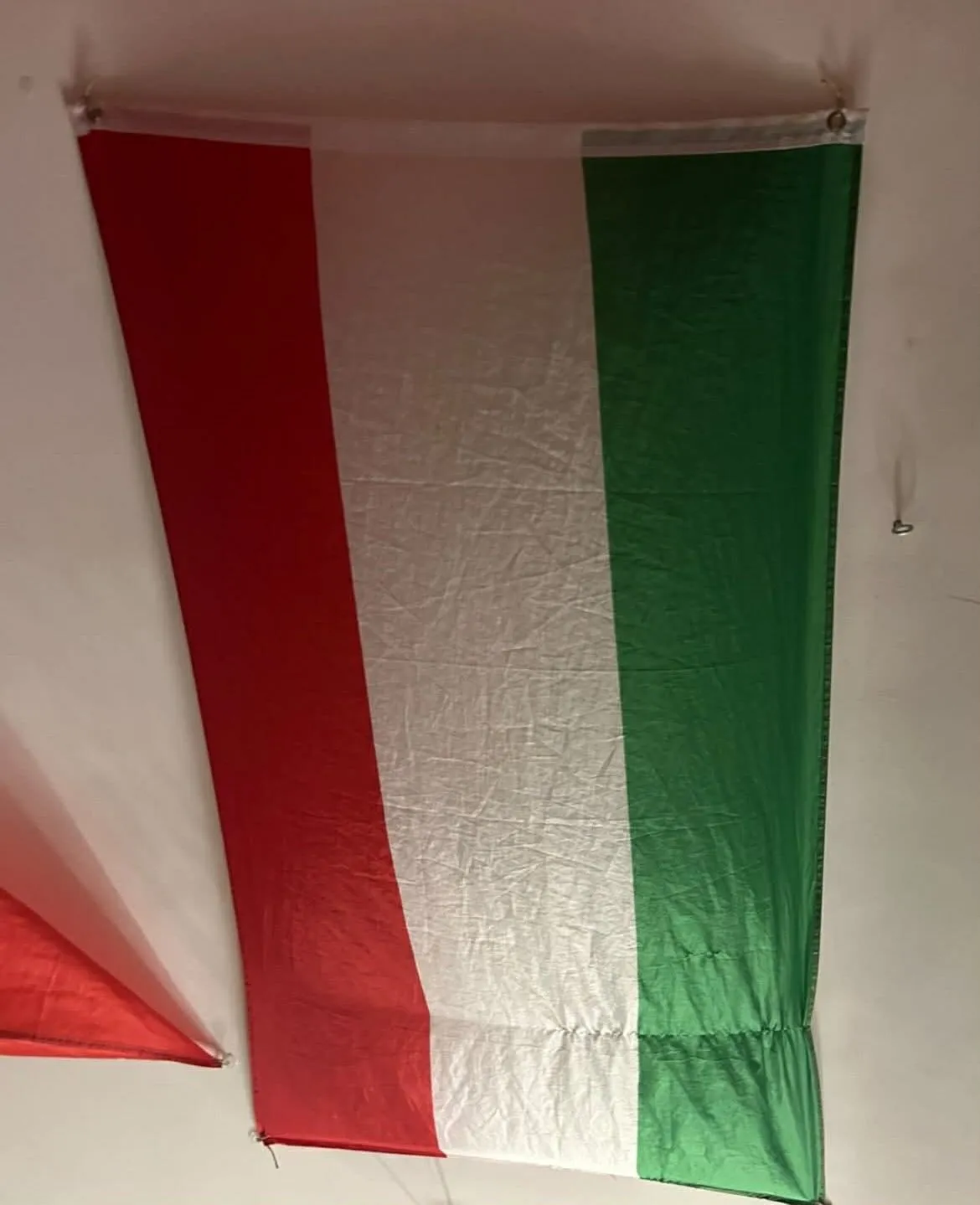 A brit szépség szobájának falán már a magyar zászló is helyet kapott