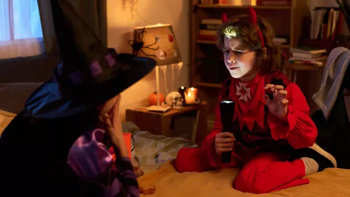 Egy gyerek, aki mesével veri a tankönyveket