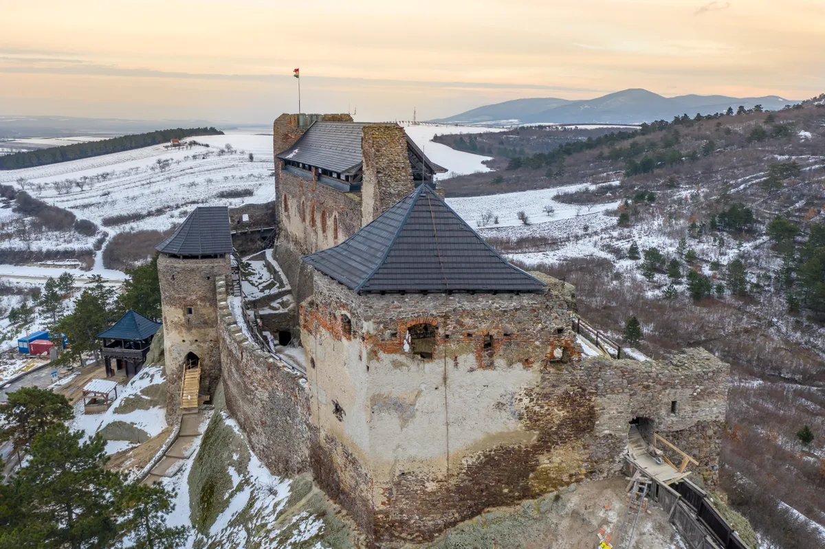 Boldogkő vára télen