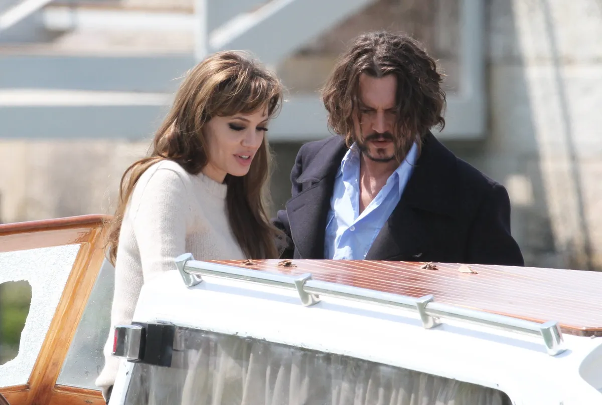 Johnny Depp filming 'The Tourist' in Venice
