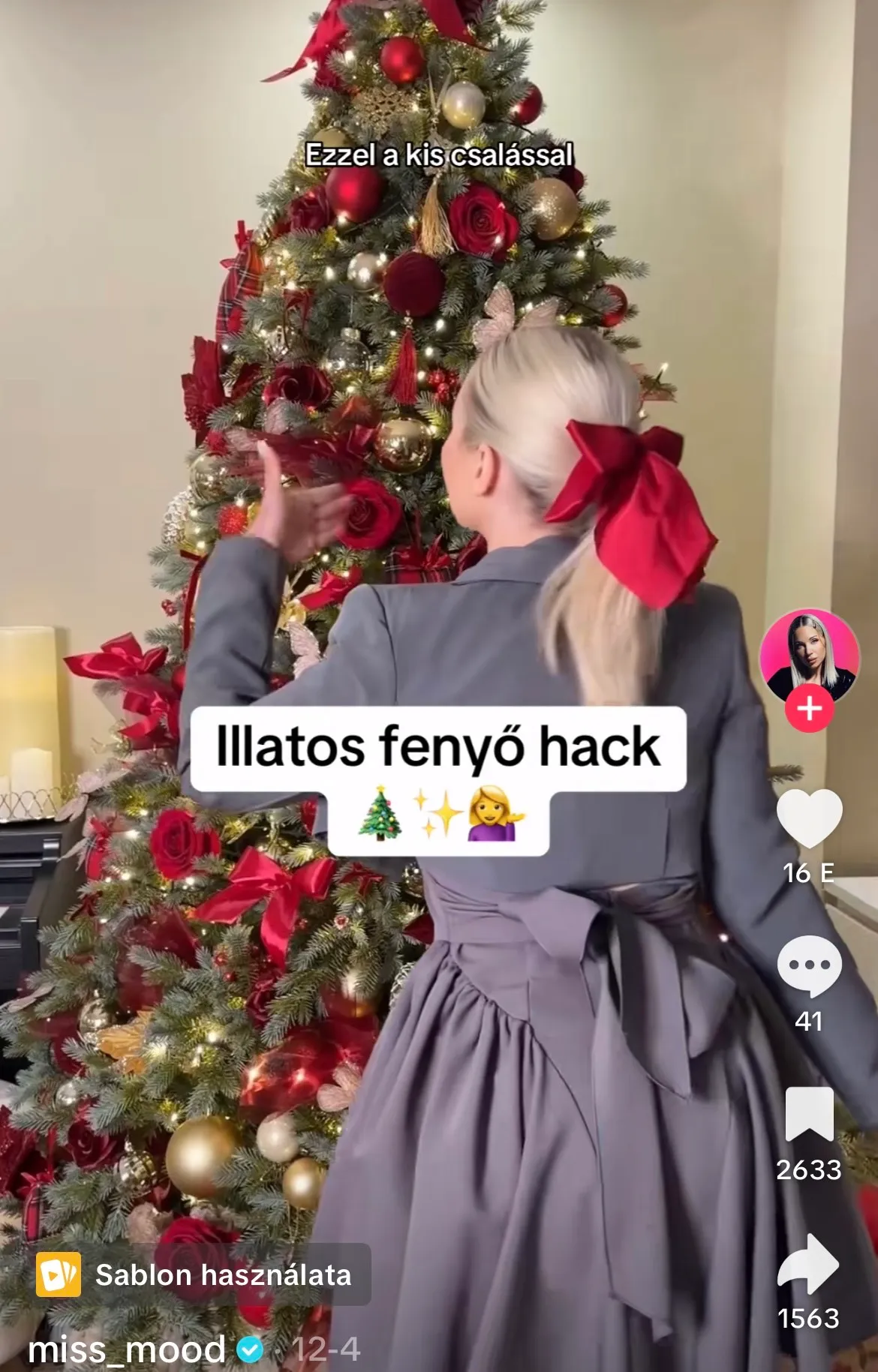 Miss mood karácsonyfája