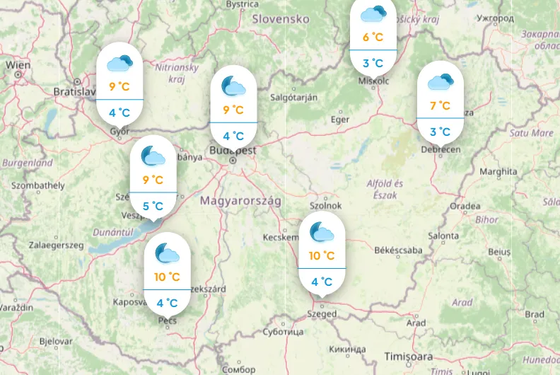 Nem sok napsütés várható csütörtöki időjárásunkban