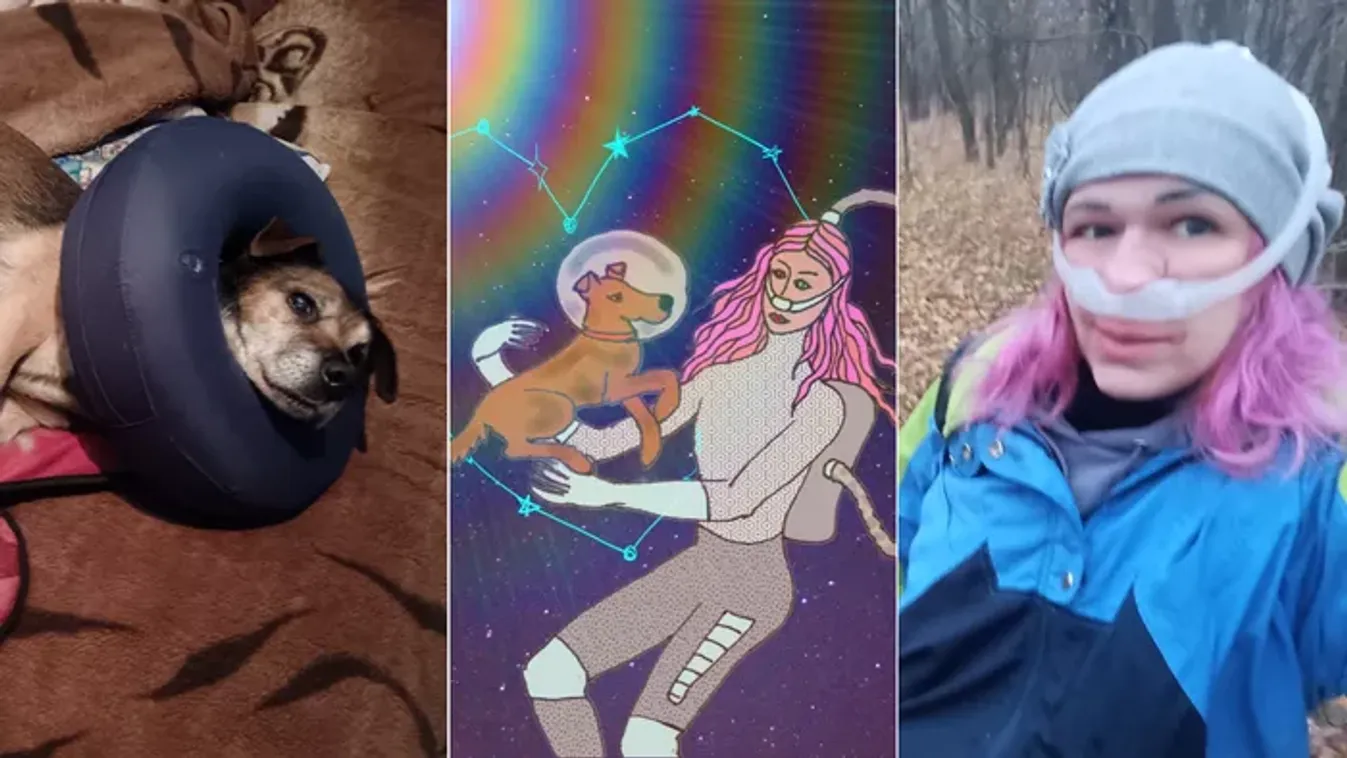 Csodás erő: betegségéből is művészetet csinál a Marfan-szindrómás Szandra, így menti kutyáját